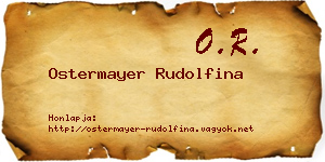 Ostermayer Rudolfina névjegykártya